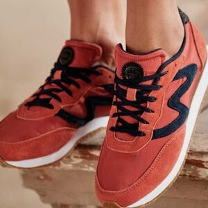 Woden Olivia II Textile Sneakers, EURO 37, Chili Red